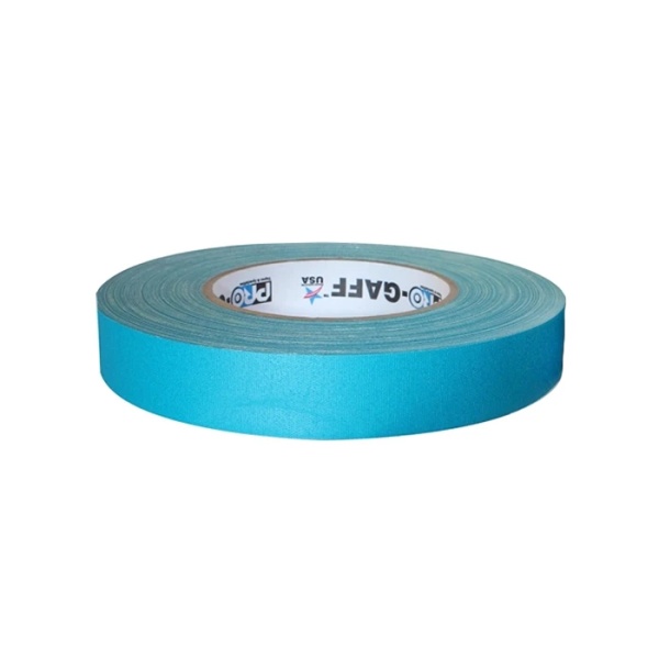 1/4" x 45 yds Pro Gaff Thin Gaffer Cloth Tape - Teal Blue