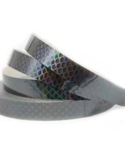 Holographic Peacock Tape Black