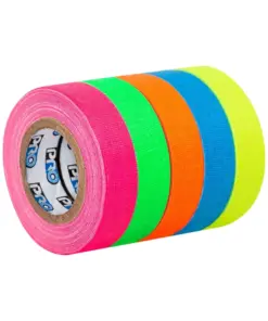 Pro Pocket Spike Stack 5 Fluorescent Gaffer Tapes 12mm x 6 yds