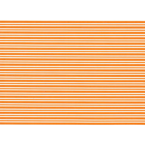 Orange stripes on white