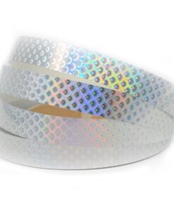 Holographic Peacock Tape Silver