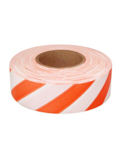 Flagging Tape 1 3/16 inches x 100 yds - Stripes Orange & White