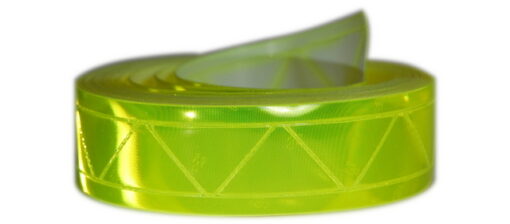 1" x 10' 3M 6187R High Gloss Vinyl Trim Sew-on - Fl Yellow Zig Zag