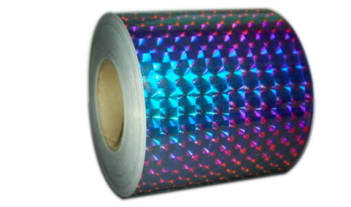 6" x 100' Holographic Prismatic Tape - Caribbean Opal Large Roll