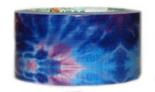 2" x 10 yds Totally Blue & Purple Tie Dye DUCK