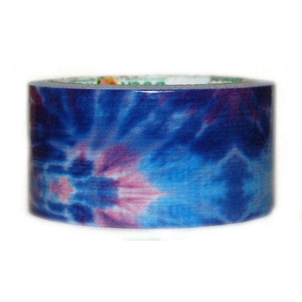 2" x 10 yds Totally Blue & Purple Tie Dye DUCK