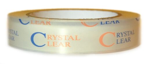 1" x 55 yds Crystal Clear Polypropylene Film Tape