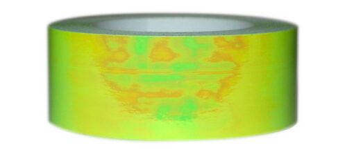 1" x 25' Holographic Tape - Tropical Lemon Glaze Fl. Yellow Colour Morphing