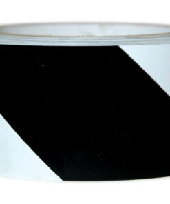 2" x 36 yds Vinyl Tape - Striped Black/White