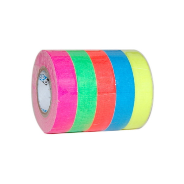 Pro Pocket Spike 1/2" x 6yds (12mm) 5 Fluorescent Colour Stack - Blue, Yellow, Orange, Green, Pink