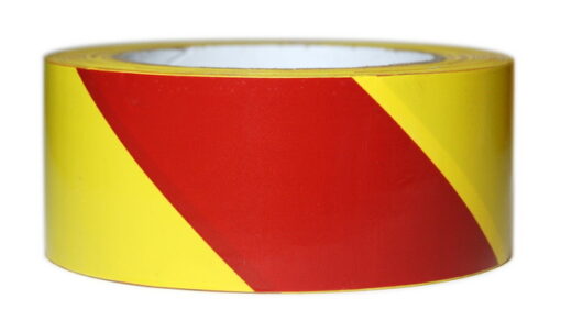 2" x 36 yds Vinyl Tape - Striped Yellow/Magenta