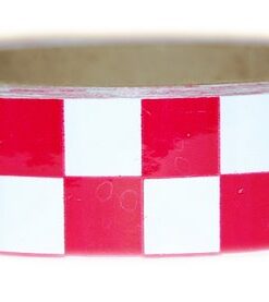 1" x 36 yds Vinyl Tape Checkered White/Red