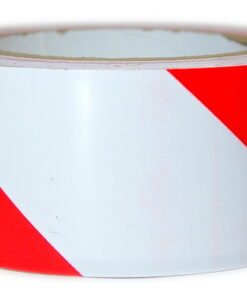 2" x 36 yds Vinyl Tape - Striped White / Red