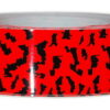3/4" x 25' Neon Red Black Tiger Tape (on paper liner)