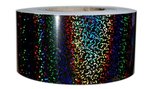 3" x 150' Sequin Tape Black Galaxy