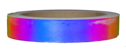 3/4" x 25' Golden Sunset (magenta, gold, pinks) Holographic