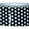 1" x 25' White Dots on Black Tape (Paper Backed)